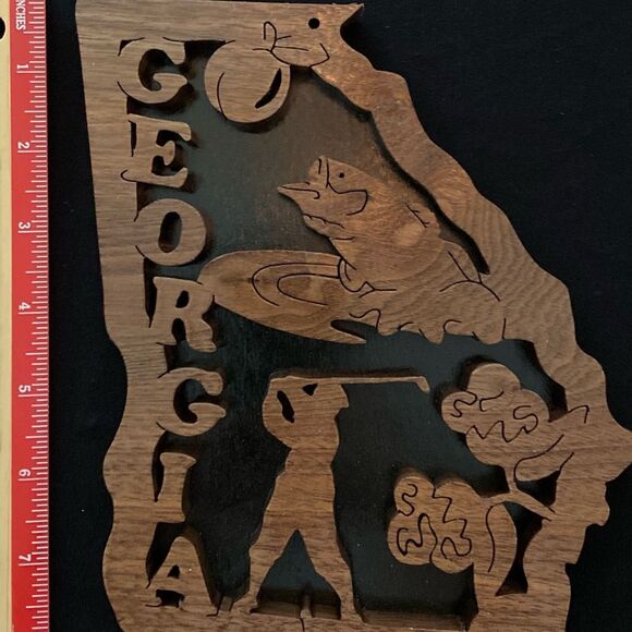 Handcrafted Wooden GEORGIA State
Plaque - Custom State Wall Art - Great Gift! - Picture 2 of 3